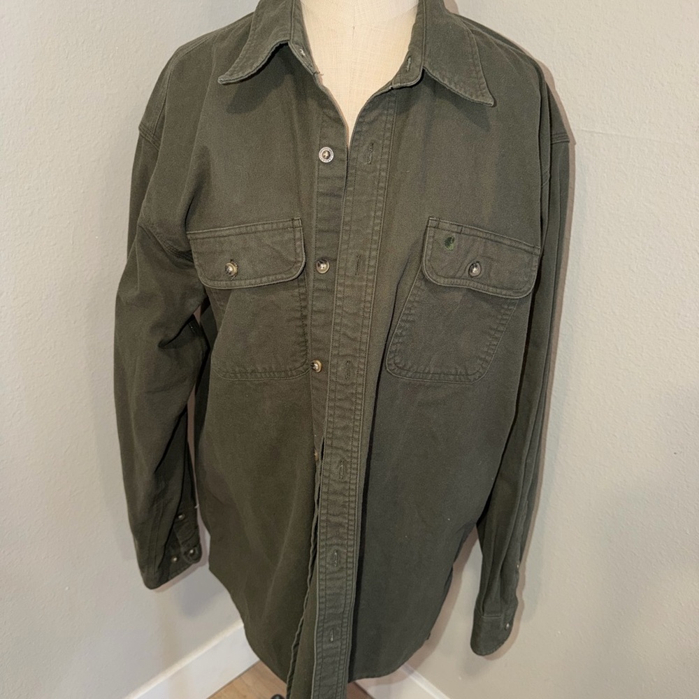 Carhartt Olive Casual Button Down Shirt. Excellent Condition